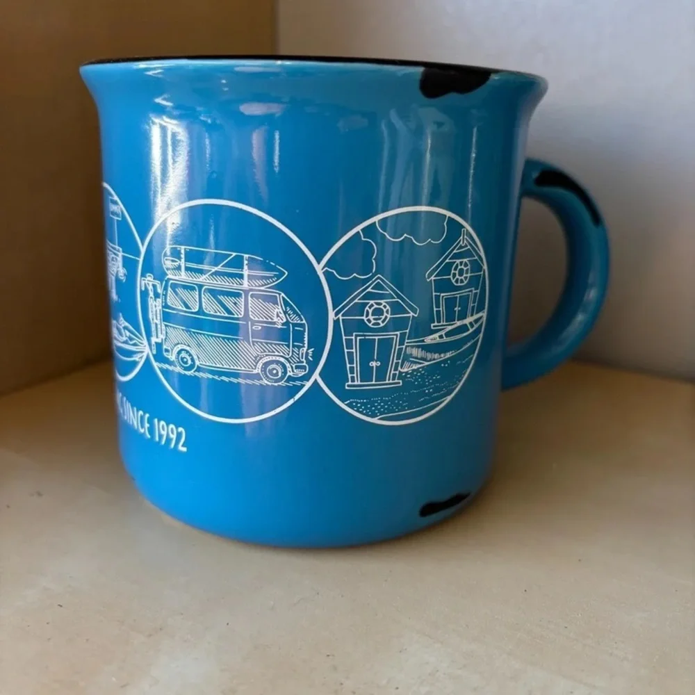 Blue Adventure Campfire Mug